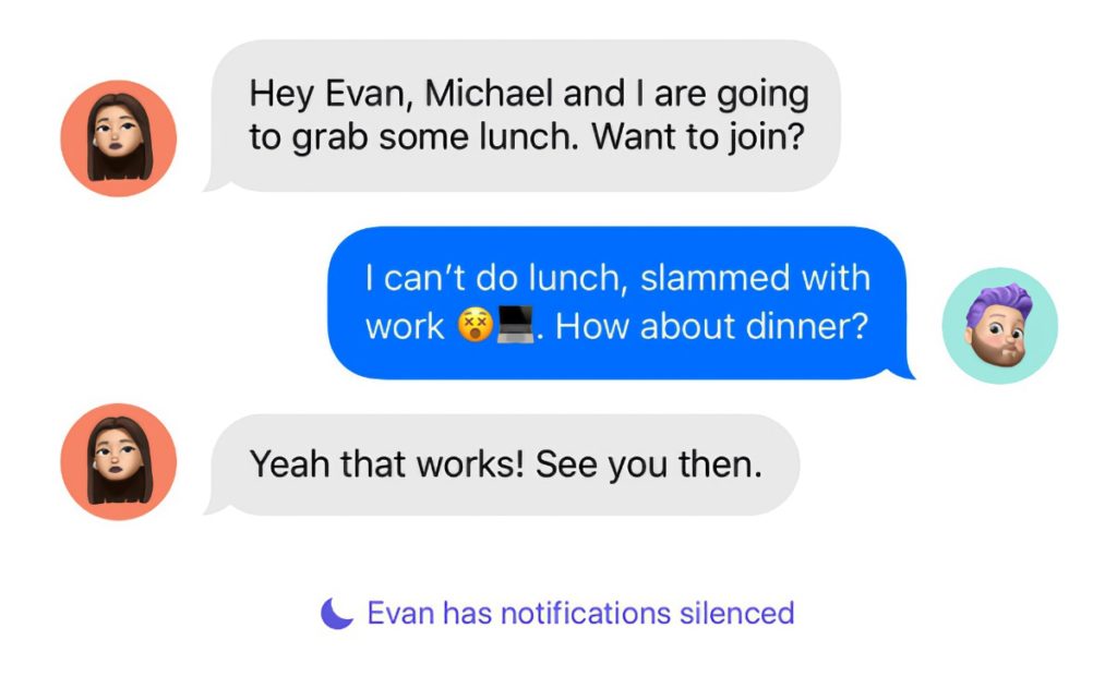 Share focus status on iPhone