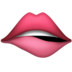 Face with hand over mouth