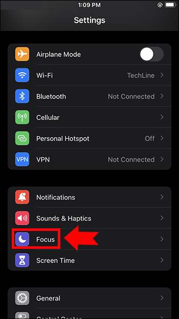 Share focus status on iPhone