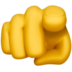 Face with hand over mouth