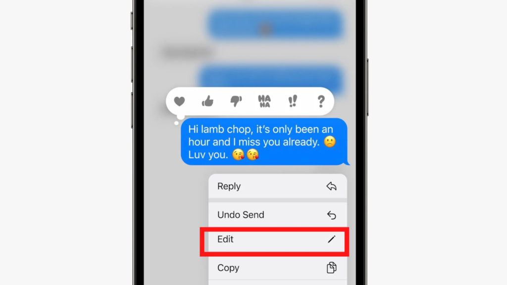Edit a message on iOS 16