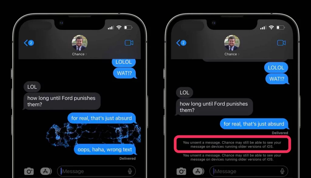 Unsend a message on iPhone