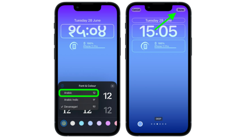 How to Change the Lock Screen Clock to Arabic Indic in iOS 16