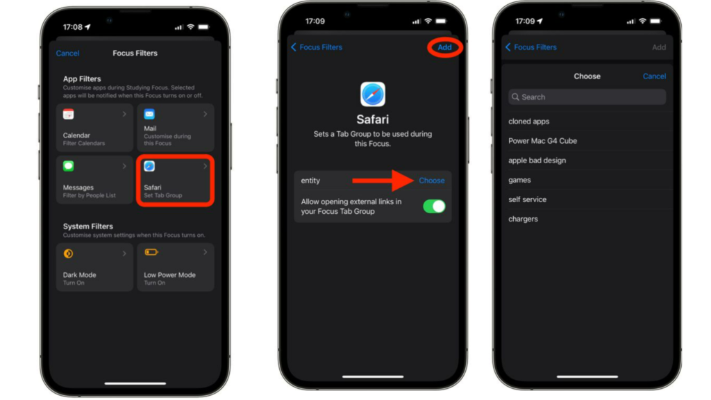 How to Limit Browsing to Specific Safari Tab Group in Focus Mode on iOS 16