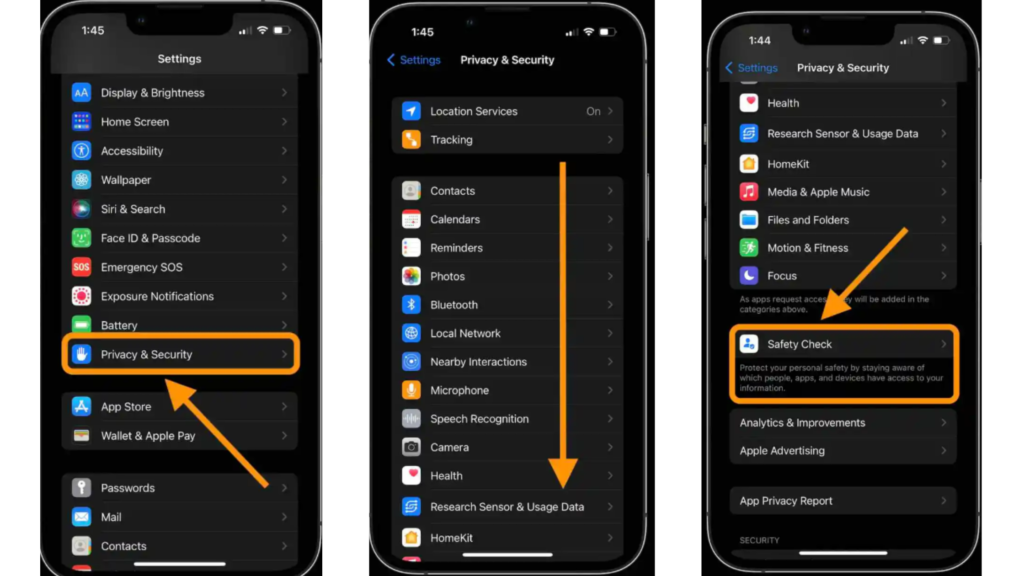 How to Use Safety Check on iPhone in iOS 16