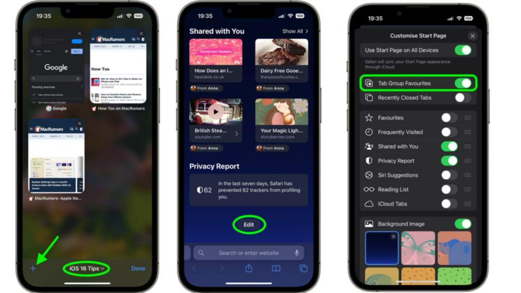 How to Create Favorites Within a Safari Tab Group in iOS 16
