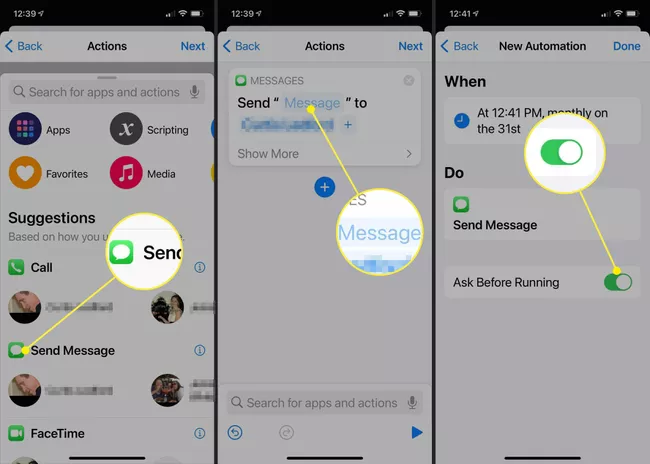 Schedule a Text on iPhone