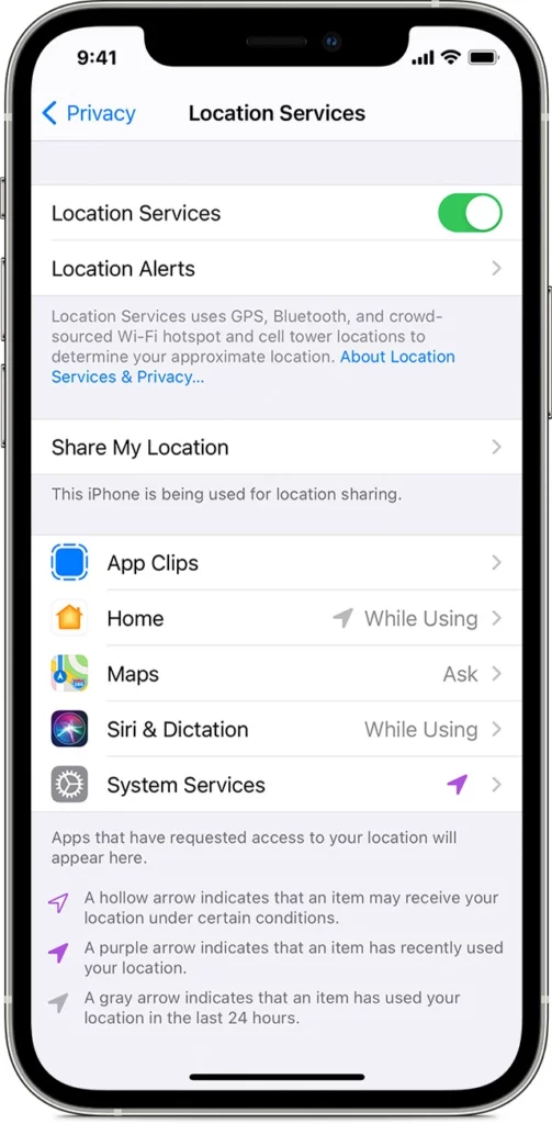 What Does the Arrow Mean on iPhone | Is Your iPhone Tracked?