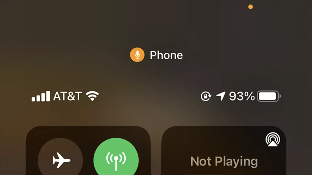 What Does the Orange Dot Mean on iPhone