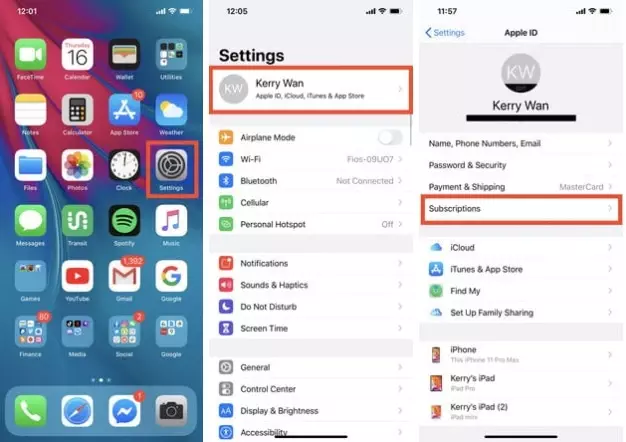 how to cancel subscriptions on iPhone