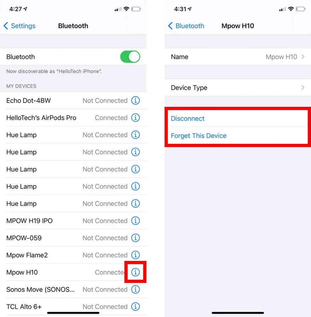 How to Connect AirPods to iPhone: Disconnect Other Bluetooth Devices on Your iPhone