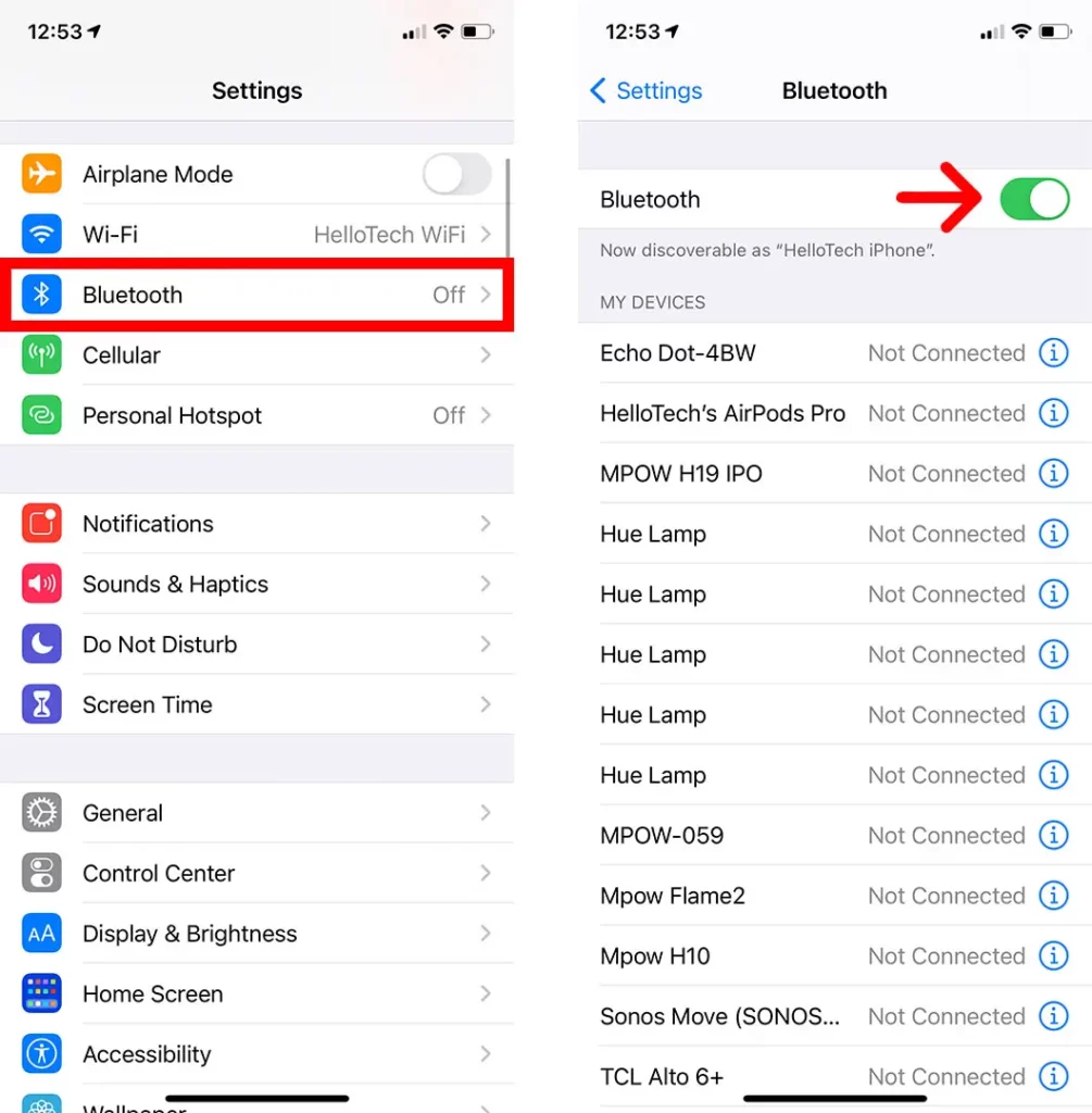 How to Connect AirPods to iPhone: How to turn on Bluetooth on your iPhone?