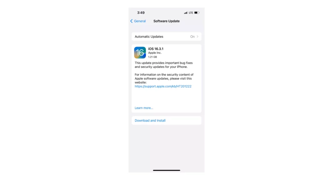 software settings;should I update to iOS 16.3.1.
