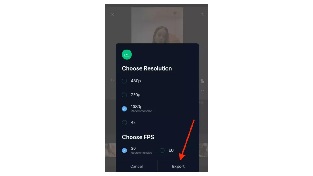 export the image on Fimr; How to Combine Videos on iPhone to Elevate Visuals