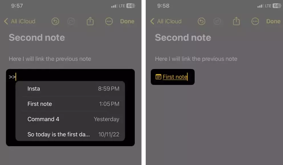 How to Link Notes in Apple Notes in iOS 17 on iPhone?