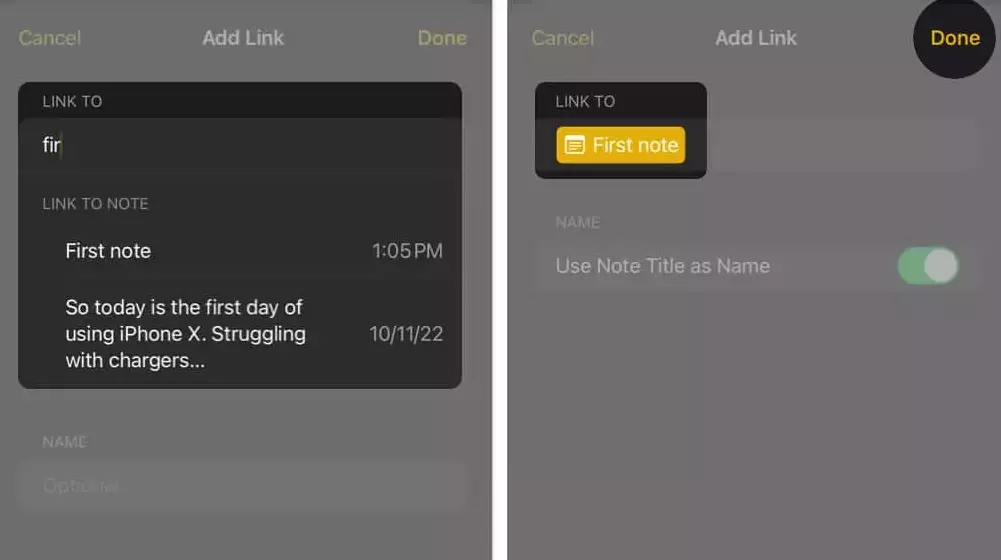 How to Link Notes in Apple Notes in iOS 17 on iPhone?