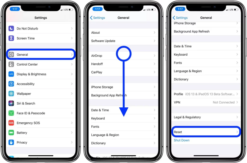Restore to factory settings on iPhone; What Are iOS 17 Beta 6 Bugs & How to Fix Them